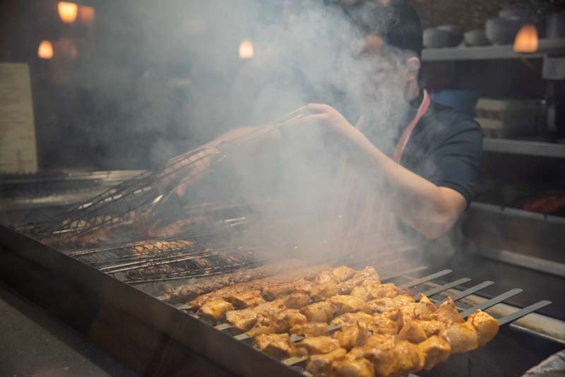 Kebabs on the grill